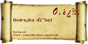 Ondrejka Ábel névjegykártya